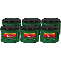 Folgers&reg; Classic Decaf Coffee Medium - 19.2 oz Per Canister - Ground - Classic - Decaffeinated - 6 / Carton (30406CT)