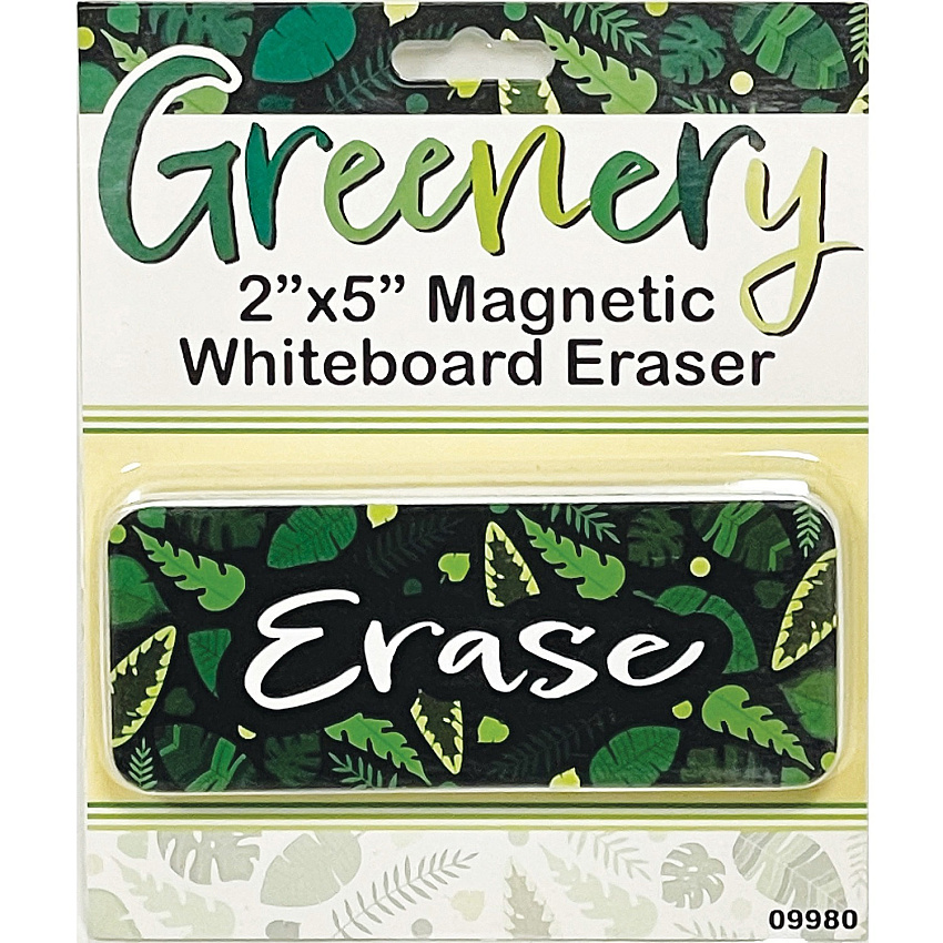 Ashley Magnetic Whiteboard Eraser 2" Width x 5" Length - Magnetic, Durable - Multicolor - Foam, Felt - 1 Each (09980)