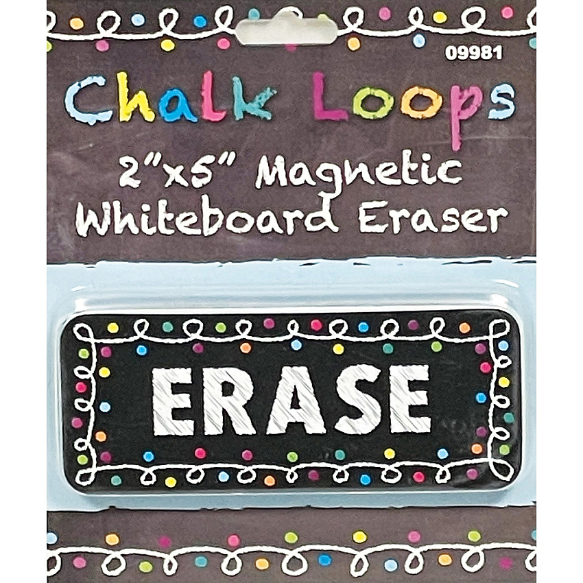 Ashley Magnetic Whiteboard Eraser 2" Width x 5" Length - Magnetic, Durable - Multicolor - Foam, Felt - 1Each (09981)