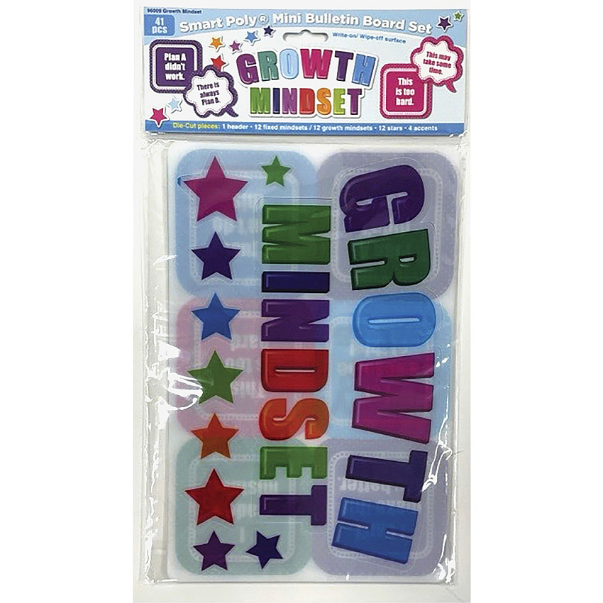 Ashley Smart Poly Growth Mindset Mini Bulletin Board Set Theme/Subject: Fun - Skill Learning: Interactive Learning, Emotion, Educational - 1 Each (96009)