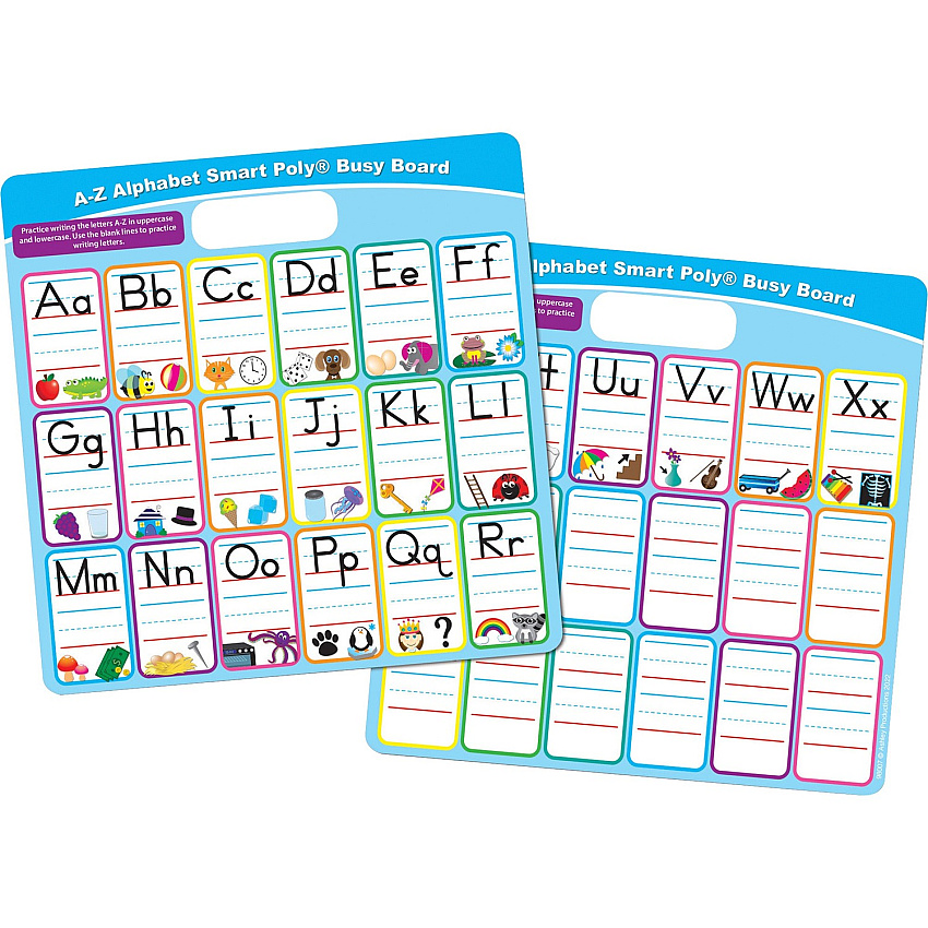 Ashley ABC Fill In Smart Poly Busy Board 10.8" (0.9 ft) Width x 10.8" (0.9 ft) Height - Poly-coated Cardboard Surface - Square - 1 Each (98007)