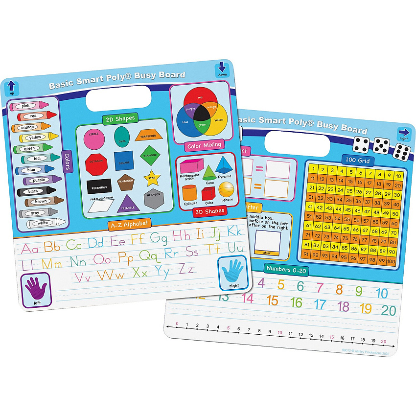 Ashley Educational Basics Smart Poly Board 10.8" (0.9 ft) Width x 10.8" (0.9 ft) Height - Poly-coated Cardboard Surface - Square - 1 Each (98012)