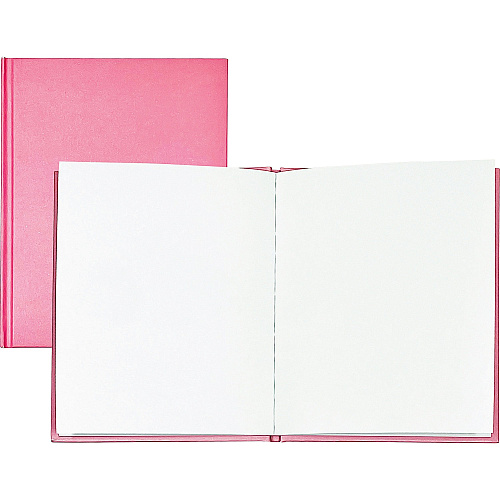 Ashley Hardcover Blank Book 28 Pages - 6" x 8" - Pink Cover - Hard Cover, Durable - 1 Each (10713)