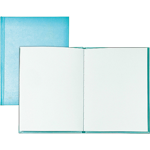 Ashley Hardcover Blank Book 28 Pages - 6" x 8" - Blue Cover - Hard Cover, Durable - 1 Each (10714)