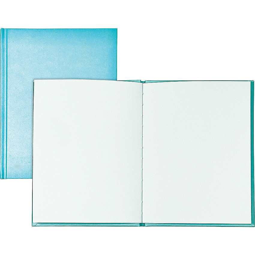 Ashley Hardcover Blank Book 28 Pages - 6" x 8" - Blue Cover - Hard Cover, Durable - 1 Each (10714)