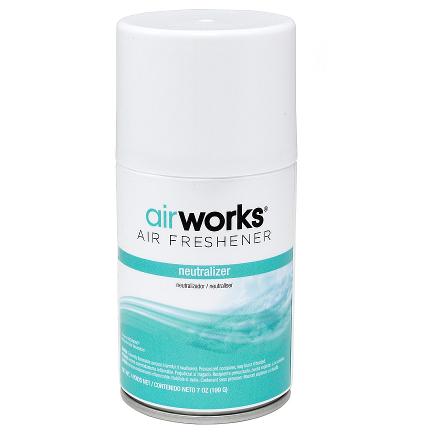AirWorks Metered Aerosol Air Fresheners Spray - 6000 ft - 7 fl oz (0.2 quart) - Neutralizer - Wall Mountable - 12 / Carton (07913)