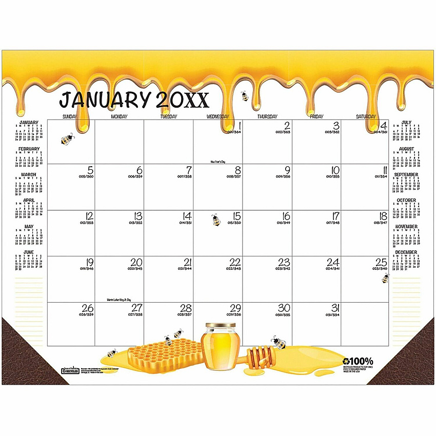 House of Doolittle Honeycomb Monthly Desk Pad Calendar (156)