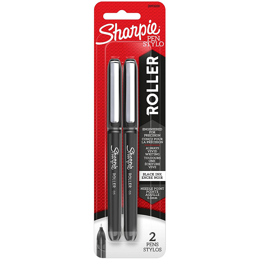 Sharpie 0.7mm Rollerball Pen 0.5 mm Needle Pen Point - 2 / Pack (2093200)
