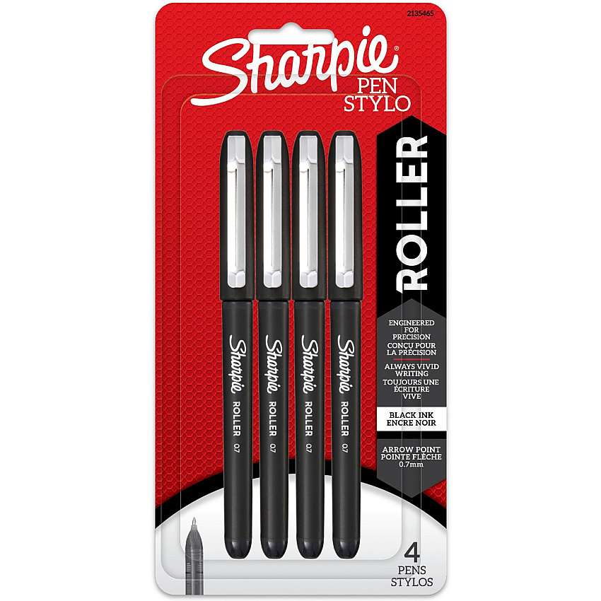 Sharpie 0.7mm Rollerball Pen 0.7 mm Pen Point Size - Arrow Pen Point Style - 4 / Pack (2135465)