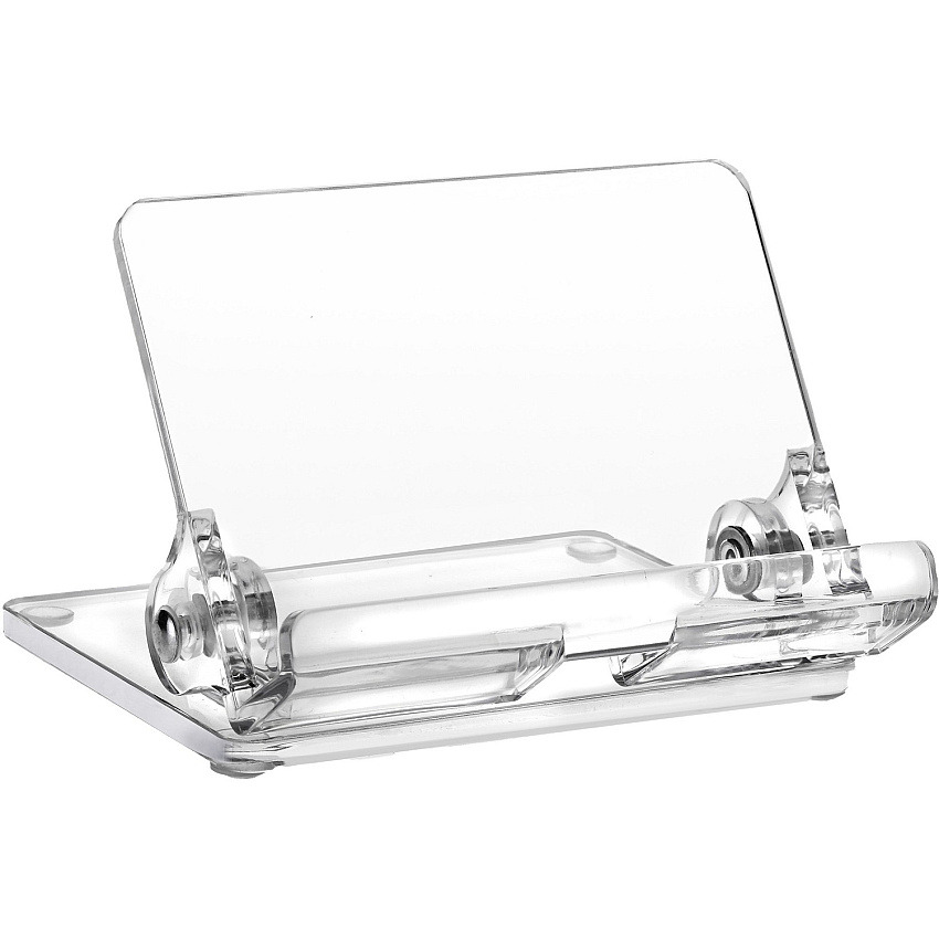 Kantek Acrylic Mobile Phone Stand Portrait, Landscape - Acrylic - Clear - Adjustable Angle, Foldable, Non-skid Feet - 1 Each (ATS600)