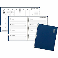 Mead 2022-2023 BIG PLANS Weekly Monthly Planner, Navy, Large, 8 1/2" x 11" (CRW63020)