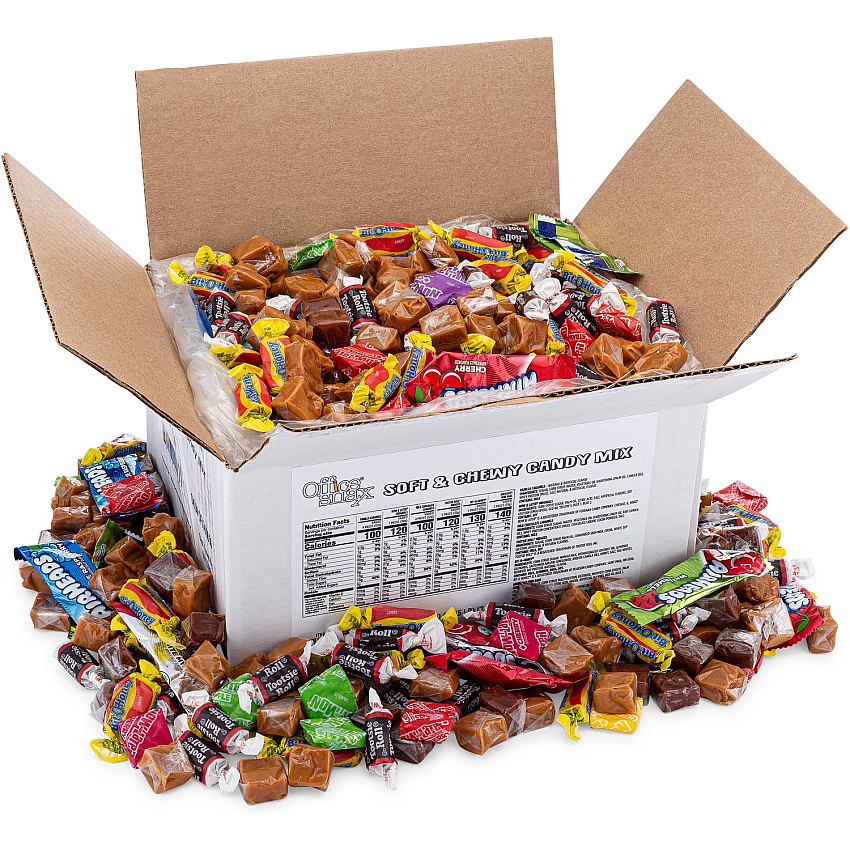 Office Snax Soft & Chewy Candy Mix Assorted - Individually Wrapped - 5 lb - 1 / Carton (00656)