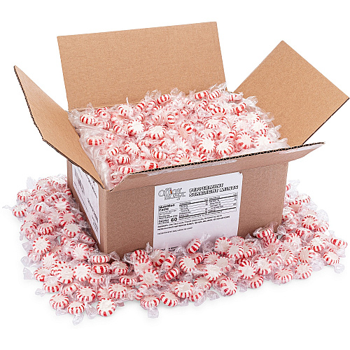 Office Snax Peppermint Starlight Mints Peppermint - Individually Wrapped - 5 lb - 1 / Carton (00662)