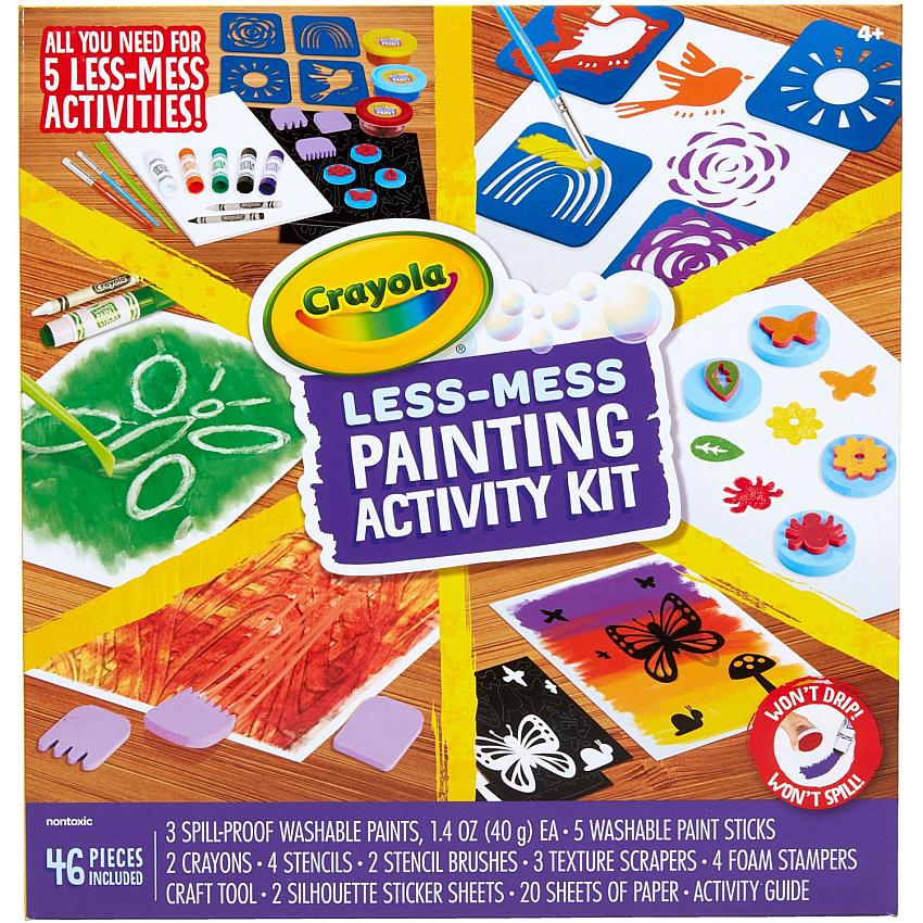Crayola Less Mess Paint Set Paint, Art - 1 Kit (046941)