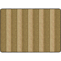 Flagship Carpets Basketweave Stripes Classroom Rug Floor Rug - 72" Length x 100.80" Width - Rectangle - Natural - Nylon - 1 Each (FA100832FS)