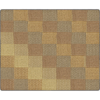 Flagship Carpets Basketweave Blocks Class Rug Floor Rug - 10.60 ft Length x 13.20 ft Width - Rectangle - Natural - Nylon - 1 Each (FA101058FS)