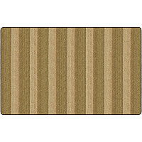 Flagship Carpets Basketweave Stripes Classroom Rug Floor Rug - 91.20" Length x 12 ft Width - Rectangle - Natural - Nylon - 1 Each (FA100844FS)