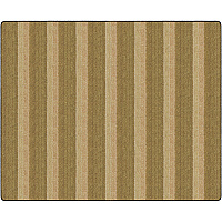 Flagship Carpets Basketweave Stripes Classroom Rug Floor Rug - 10.60 ft Length x 13.20 ft Width - Rectangle - Natural - Nylon - 1 Each (FA100858FS)