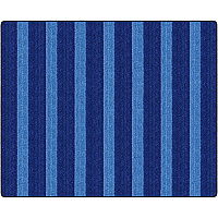 Flagship Carpets Basketweave Stripes Classroom Rug Floor Rug - 10.60 ft Length x 13.20 ft Width - Rectangle - Blue - Nylon - 1 Each (FA100658FS)