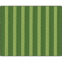 Flagship Carpets Basketweave Stripes Classroom Rug Floor Rug - 10.60 ft Length x 13.20 ft Width - Rectangle - Green - Nylon - 1 Each (FA100758FS)