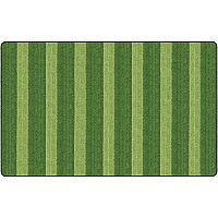 Flagship Carpets Basketweave Stripes Classroom Rug Floor Rug - 91.20" Length x 12 ft Width - Rectangle - Green - Nylon - 1 Each (FA100744FS)