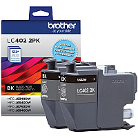 Brother Original High/Standard Yield Inkjet Ink Cartridge - Black - 2 Pack 550 Pages (LC4022PKS)