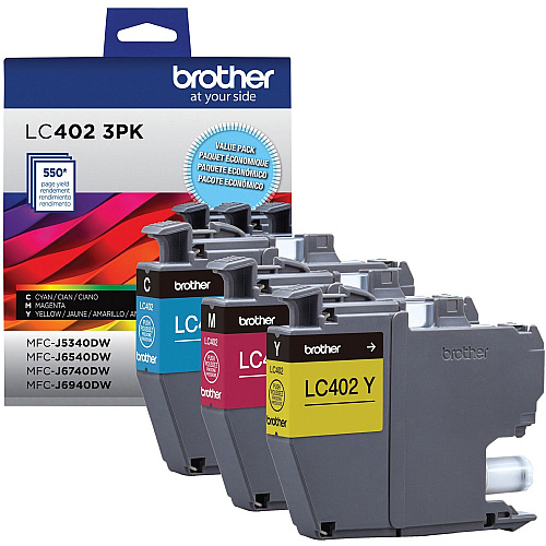 Brother Original Standard Yield Inkjet Ink Cartridge - Cyan, Magenta, Yellow - 3 Pack Inkjet - Standard Yield - 3 Pack (LC4023PKS)