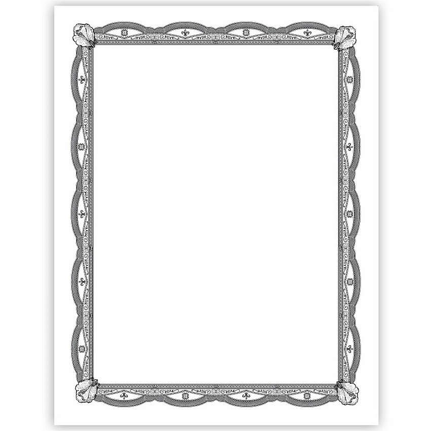 FranklinCovey Geographics Silver Foil Award Certificates 65 lb Basis Weight - 11" Width - Inkjet Compatible - Assorted, Silver - Foil - 15 / Pack (48762)