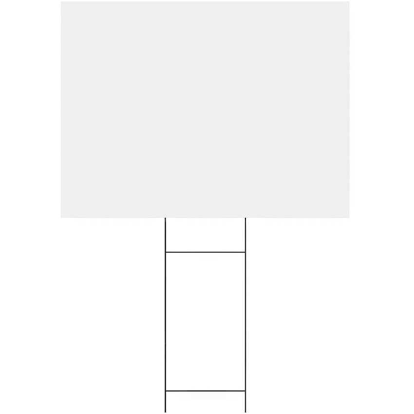 Headline Signs H-frame Corrugated Board White Plastic Surface - Corrugated, Long Lasting, Rigid, Strong24" Width x 18" Depth - 1 Each (4781)