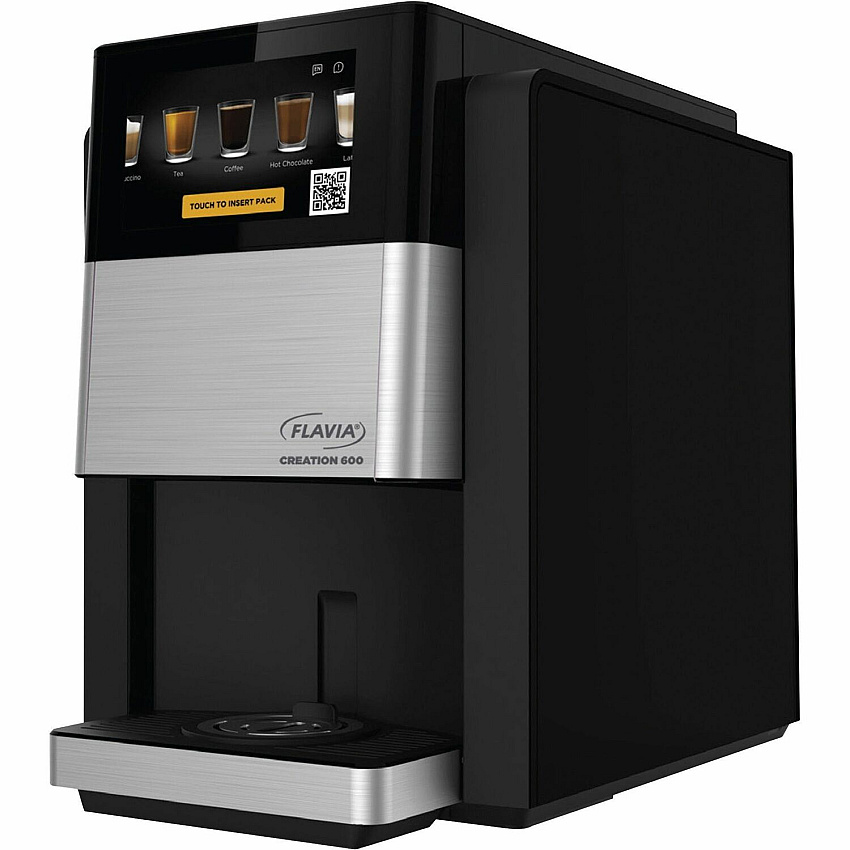 Flavia&reg; C600 Coffee Machine Brewer, 7" Touchscreen, Single-Serve Multi-serve - Frother - Black (18000565)