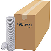 Flavia 10 oz Hot Beverage Paper Cup Lids 10 fl oz - White - Paper - Beverage, Hot Drink - 1000 / Carton (25200019)
