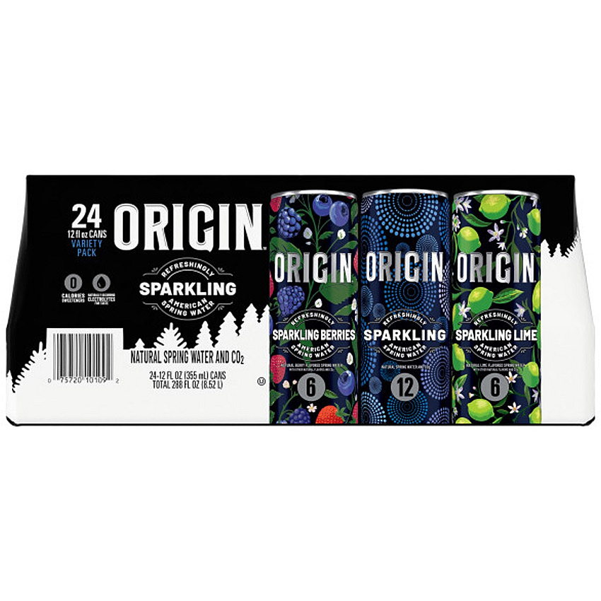 Arrowhead Sparkling Water Variety Pack Ready-to-Drink - 12 fl oz (355 mL) - Natural - 24 / Carton (12509378)