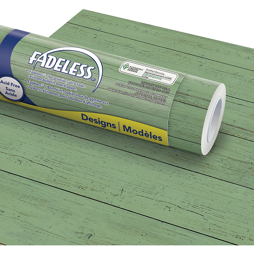 Fadeless Bulletin Board Paper Rolls Bulletin Board, Classroom, Fun and Learning, File Cabinet, Door, Display, Paper Sculpture, Table Skirting, Party, Home Project, Office Project, ... - 48" Width x 50 ft Length - 50 lb Basis Weight - Mint Shipl (P0057075)