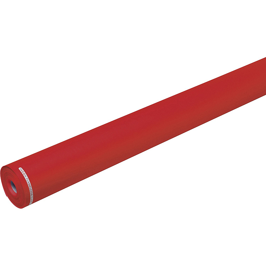 Flameless Flame-Retardant Paper Classroom, Office, Mural, Banner, Bulletin Board - 48" Width x 100 ft Length - 1 Roll - Cherry Red (P0052071)