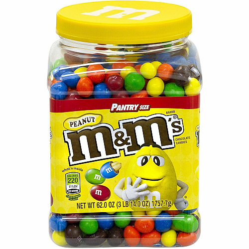 M&M's Peanut Chocolate Candies Milk Chocolate Peanut - 3.87 lb - 1 Carton (20900060)
