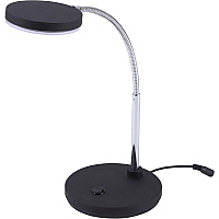 Bostitch Metal Gooseneck Desk Lamp, Black LED Bulb - Polished Metal - Gooseneck, Flicker-free, Glare-free Light, Adjustable Head, Flexible Neck, Adjustable Brightness, Eco-friendly - Metal - Desk Mountable, Table Top - Black - for Desk, Table (VLED1800BK)