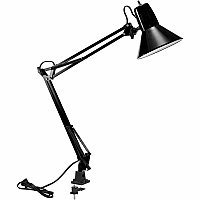 Bostitch Swing Arm Desk Lamp with Clamp, Black 9 W LED Bulb - Swivel Arm, Flicker-free, Glare-free Light, Durable, Eco-friendly - 700 lm Lumens - Metal - Desk Mountable - Black - for Desk, Office, Dorm, Classroom - 1 Each (VLF100)