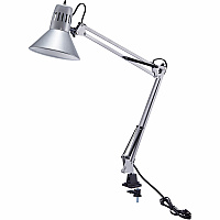 Bostitch Swing Arm Desk Lamp with Clamp, Silver 36