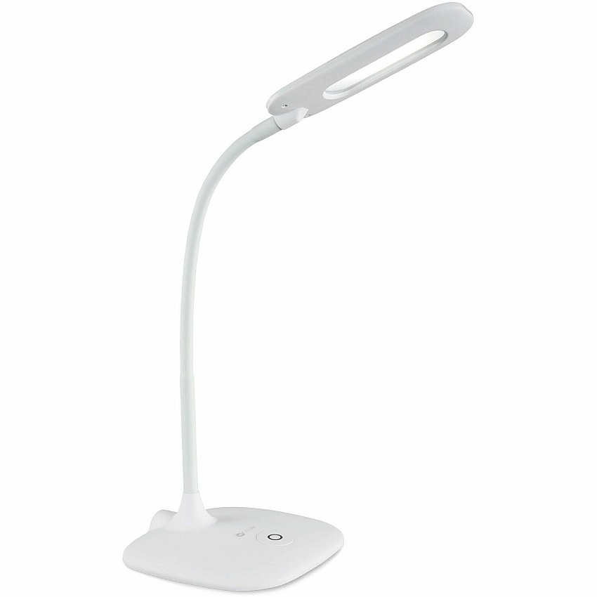 OttLite Flexible Soft Touch LED Desk Lamp 21.3" Height - LED Bulb - Flexible Neck, Flexible, Adjustable Brightness, Touch-activated - Desk Mountable - White - for Office, Crafting, Table, Dorm Room - 1 Each (CSR3008CSHPR)