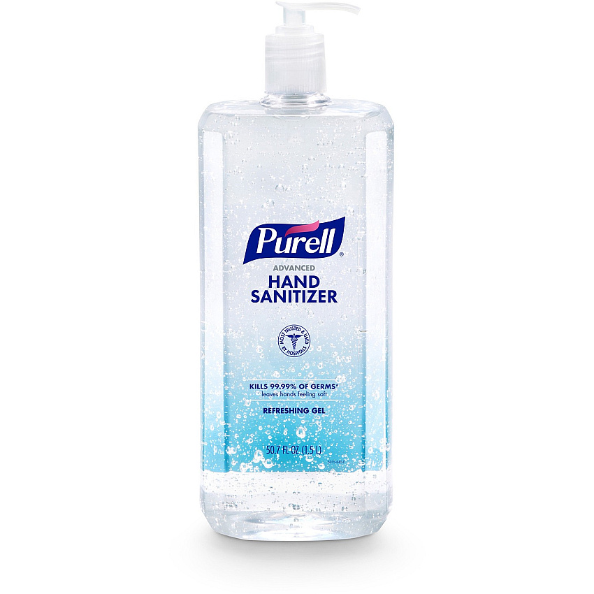PURELL&reg; Advanced Hand Sanitizer Gel 1.59 quart - Pump Bottle Dispenser - Kill Germs - Hand, Reception, Classroom, Outdoor, Medical - Clear - Paraben-free, Phthalate-free, Preservative-free, Anti-irritant - 1 Each (501504)