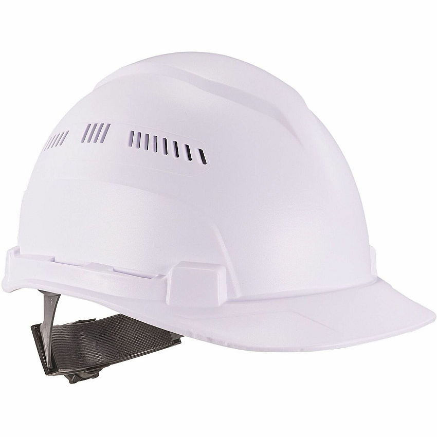 Ergodyne 8966 Lightweight Cap-Style Hard Hat Recommended for: Head, Construction, Oil & Gas, Forestry, Mining, Utility, Industrial - Sun, Rain Protection - Strap Closure - High-density Polyethylene (HDPE) - White - Lightweight, Cap Style, Adjustab (60223)