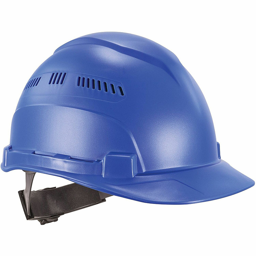 Ergodyne 8966 Lightweight Cap-Style Hard Hat Recommended for: Head, Construction, Oil & Gas, Forestry, Mining, Utility, Industrial - Sun, Rain Protection - Strap Closure - High-density Polyethylene (HDPE) - Blue - Lightweight, Cap Style, Adjustabl (60271)