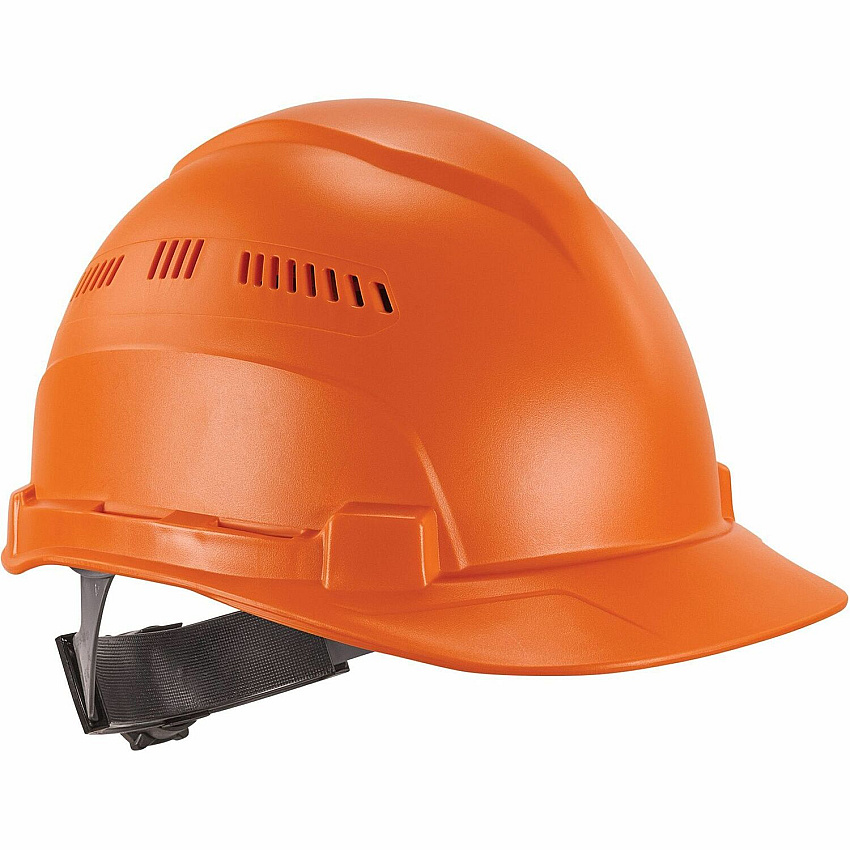 Ergodyne 8966 Lightweight Cap-Style Hard Hat Recommended for: Head, Construction, Oil & Gas, Forestry, Mining, Utility, Industrial - Sun, Rain Protection - Strap Closure - High-density Polyethylene (HDPE) - Orange - Lightweight, Cap Style, Adjusta (60270)