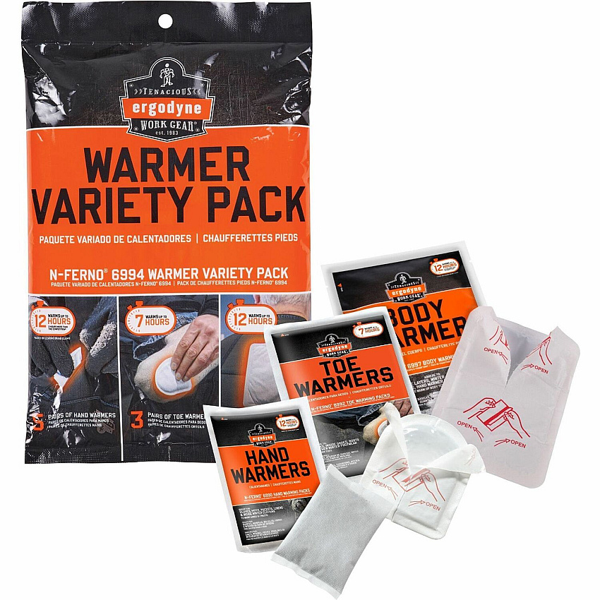 Ergodyne N-Ferno 6994 Warming Variety Pack White - 1 Each (16994)