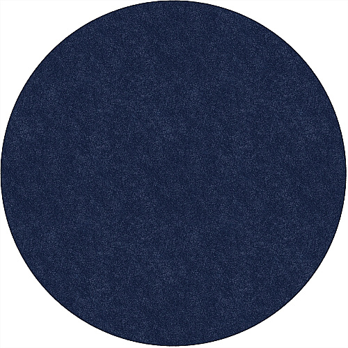 Flagship Carpets Amerisoft Solid Color Rug 72" Diameter - Round - Navy Blue - Nylon, Polyester - 1 Each (TS27NY)
