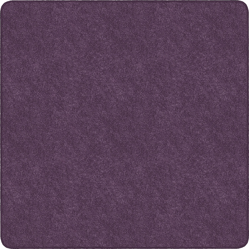 Flagship Carpets Amerisoft Solid Color Rug 72" Length x 72" Width - Square - Purple - Polyester, Nylon - 1 Each (TS26PP)