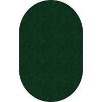 Flagship Carpets Amerisoft Solid Color Rug 12 ft Length x 90" Width - Oval - Emerald Green - Nylon, Polyester - 1 Each (TS45EG)