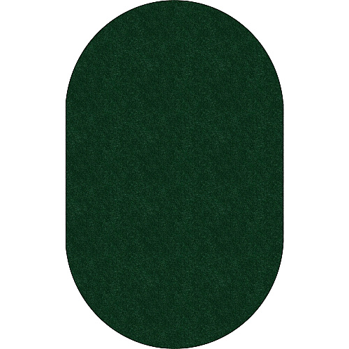 Flagship Carpets Amerisoft Solid Color Rug 12 ft Length x 90" Width - Oval - Emerald Green - Nylon, Polyester - 1 Each (TS45EG)