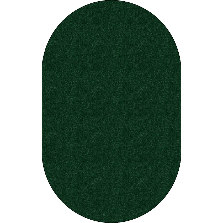 Flagship Carpets Amerisoft Solid Color Rug 12 ft Length x 90" Width - Oval - Emerald Green - Nylon, Polyester - 1 Each (TS45EG)