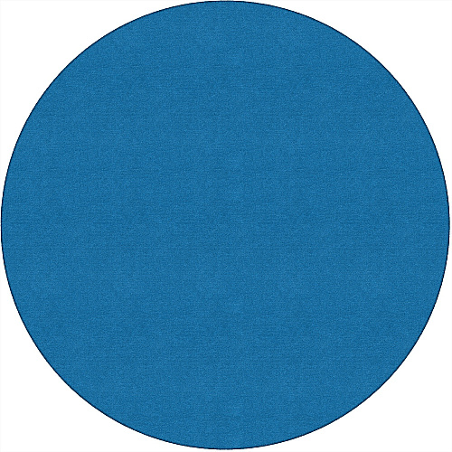 Flagship Carpets Ameristrong Solid Color Rug Floor Rug - Traditional - 72" Diameter - Round - Blue Bird - Nylon - 1 Each (BS27BB)